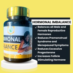 Ijenwa Hormonal Imbalance herbal supplement 450mg for balancing male and female reproductive hormones, regulating menstrual cycle and boosting FSH